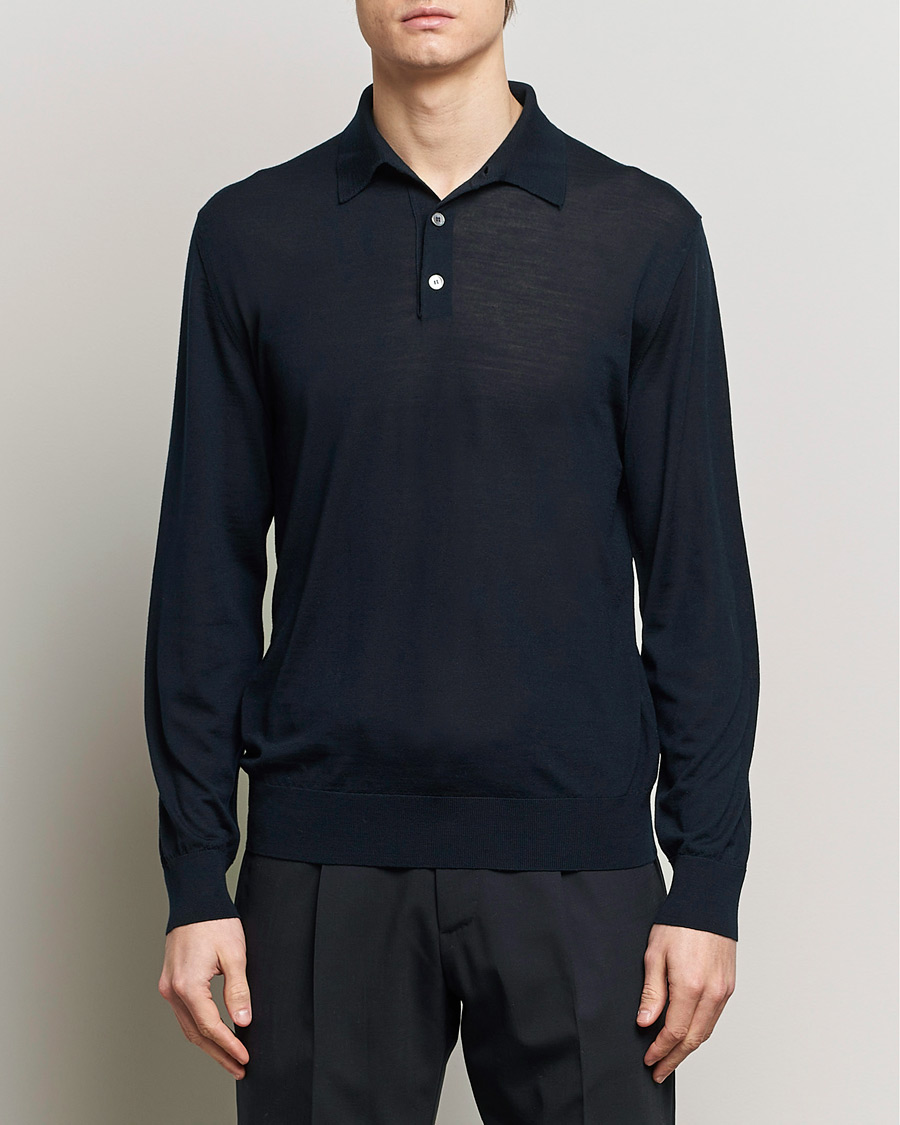 Herr | Tröjor | Zegna | High Performance Wool Polo Navy