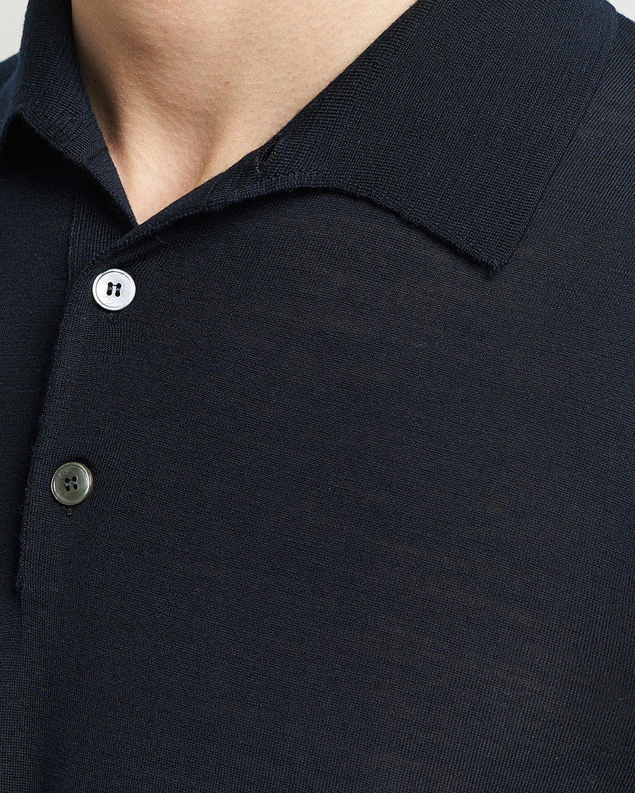 Herr | Tröjor | Zegna | High Performance Wool Polo Navy
