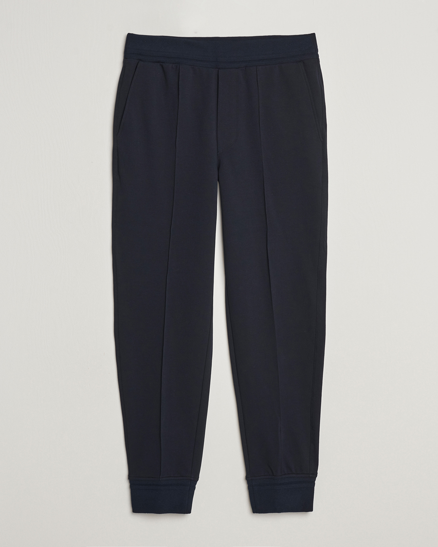 Herr | Byxor | Zegna | Cotton Stretch Joggers Navy
