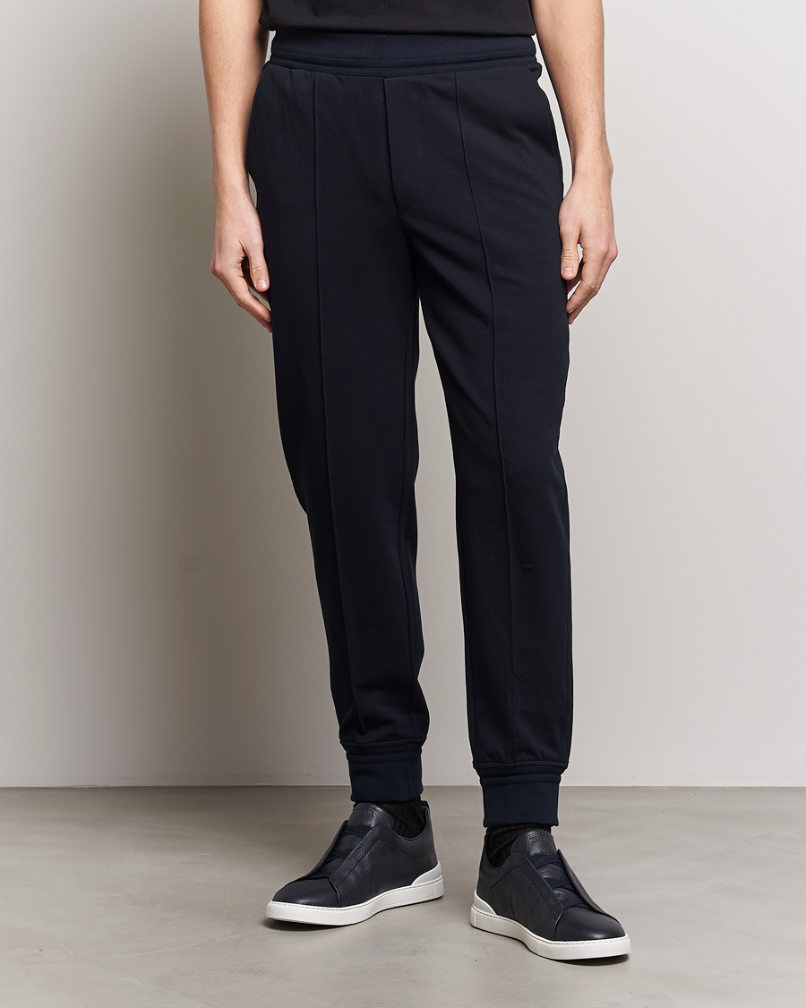 Herr | Luxury Brands | Zegna | Cotton Stretch Joggers Navy