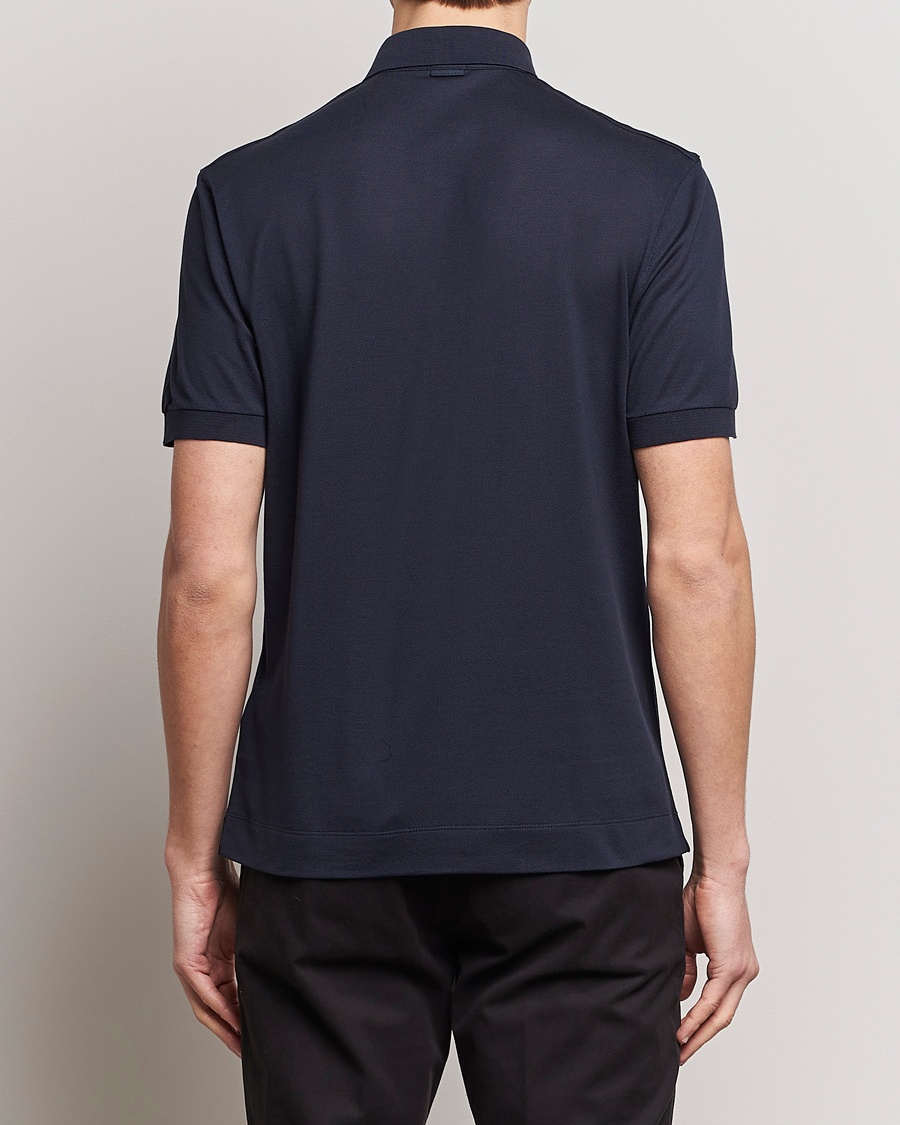 Herr | Pikéer | Zegna | Cotton/Silk Polo Navy