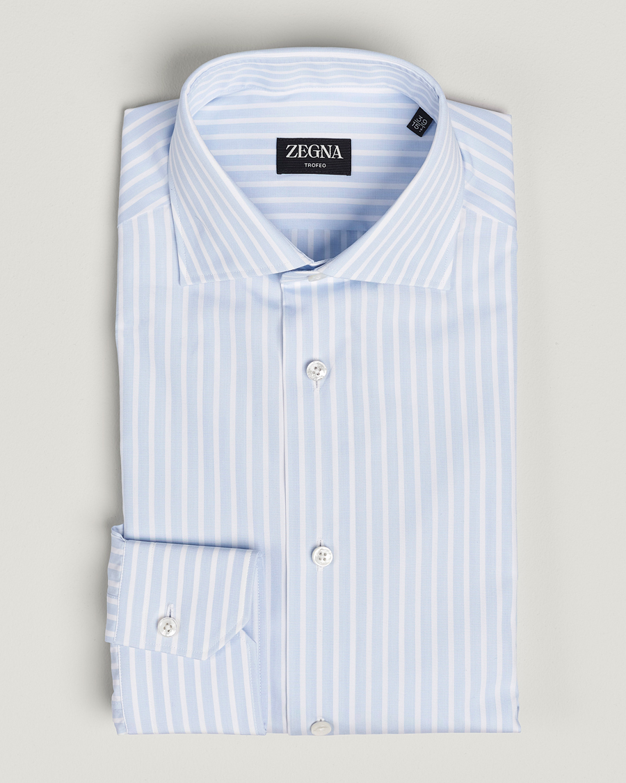 Herr | Skjortor | Zegna | Slim Fit Dress Shirt Light Blue Stripe