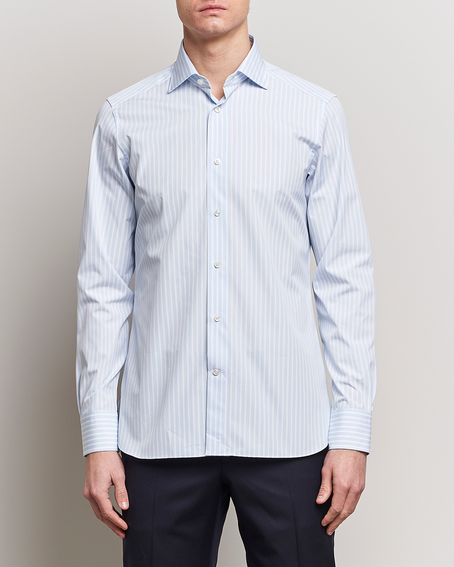 Herr | Kläder | Zegna | Slim Fit Dress Shirt Light Blue Stripe