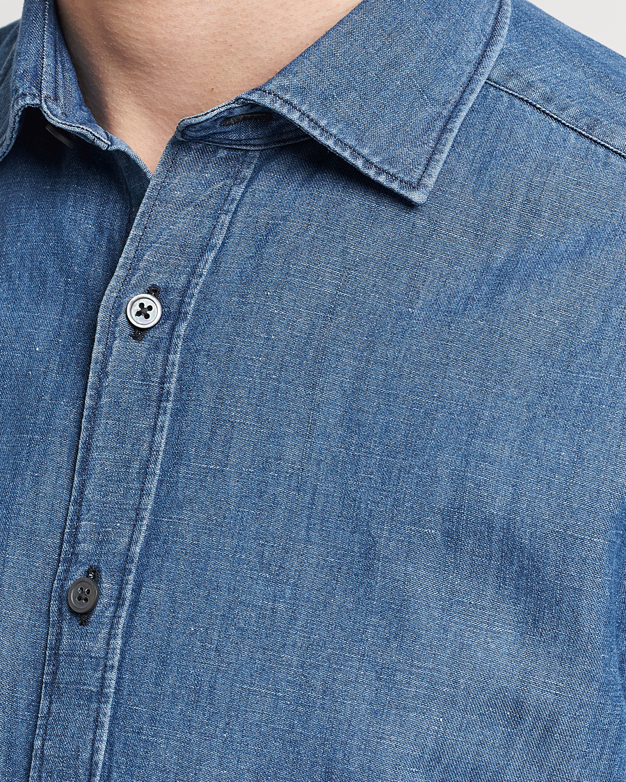 Herr | Skjortor | Zegna | Slim Fit Denim Shirt Stone Wash