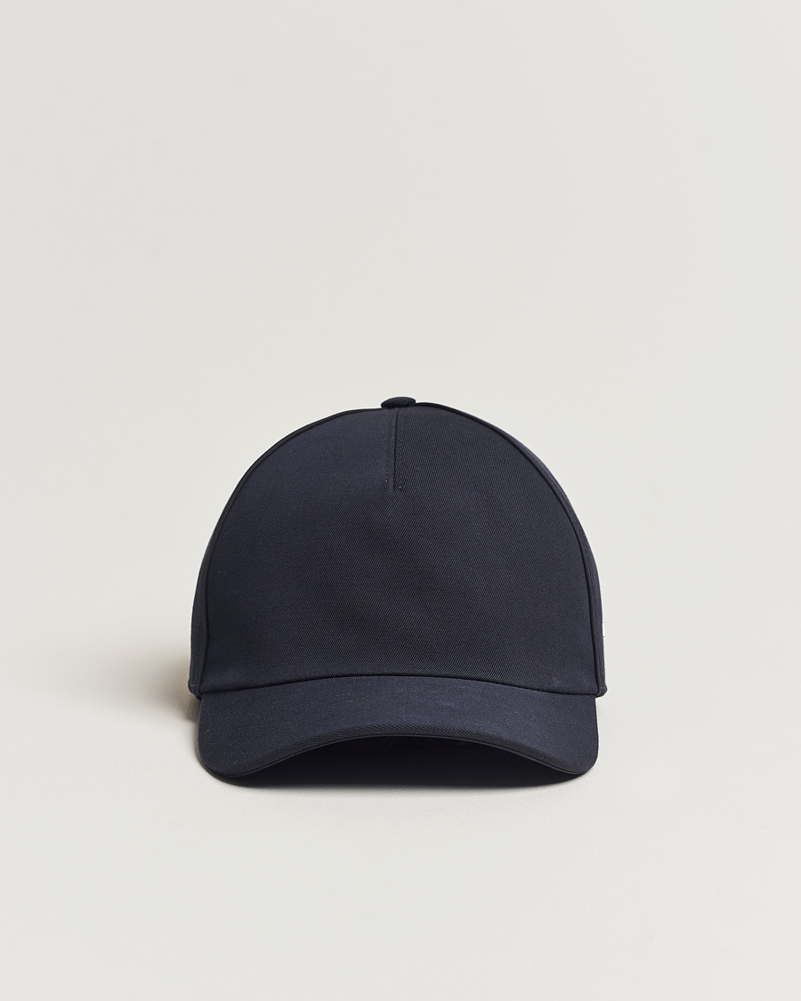 Herr | Zegna Cotton/Wool Baseball Cap Navy | Zegna | Cotton/Wool Baseball Cap Navy