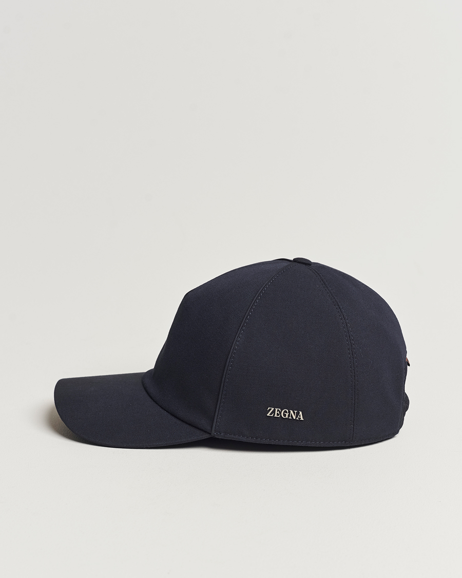 Herr | Zegna Cotton/Wool Baseball Cap Navy | Zegna | Cotton/Wool Baseball Cap Navy