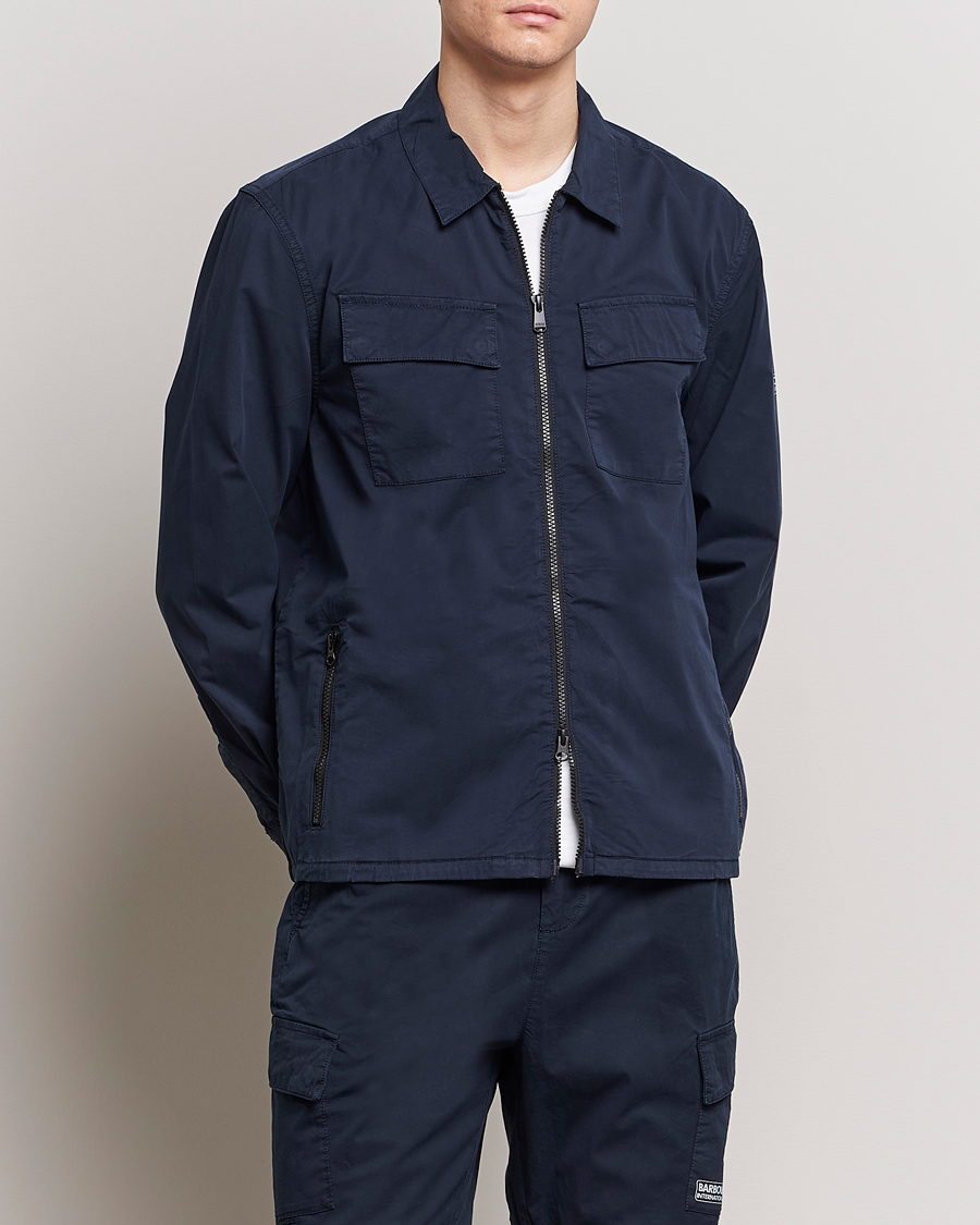 Herr | Skjortor | Barbour International | Parson Cotton Overshirt Navy