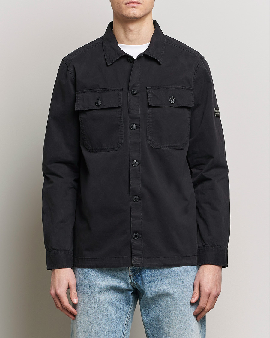 Herr | Best of British | Barbour International | Adey Cotton Pocket Overshirt Black