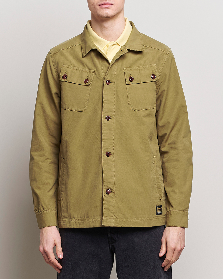 Herr | Best of British | Barbour International | Harris Cotton Overshirt Olive Branch