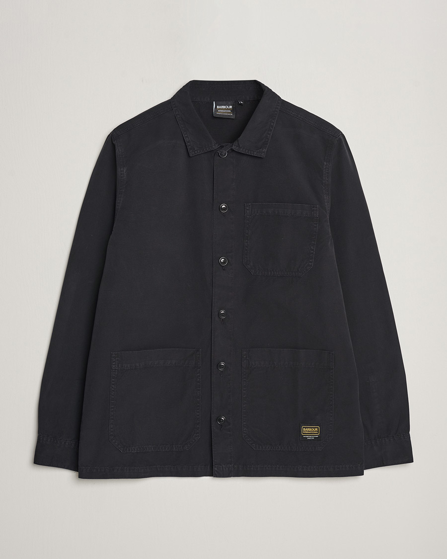 Herr | Skjortor | Barbour International | Jack Cotton Overshirt Black