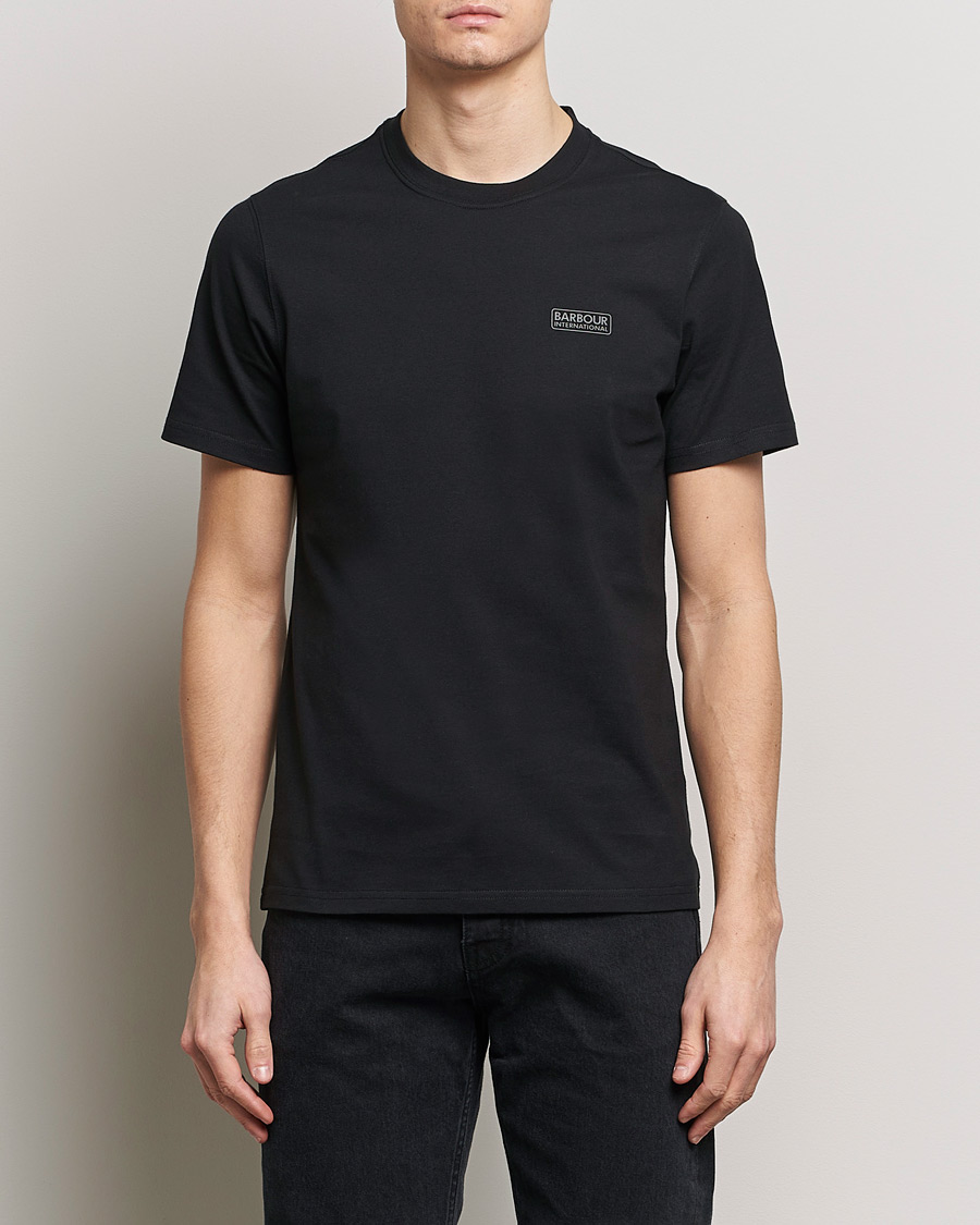 Herr | Best of British | Barbour International | Small Logo T-Shirt Black/Pewter