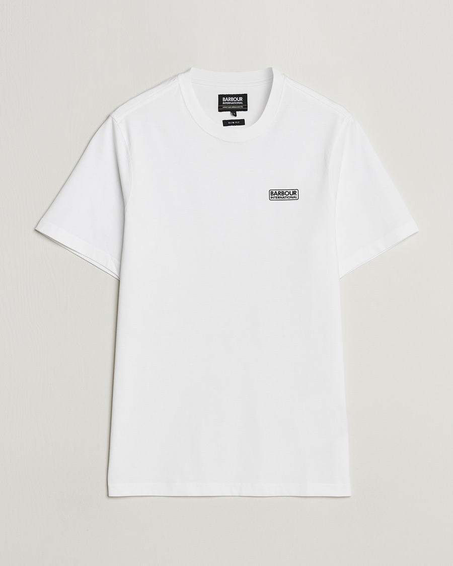 Herr | T-Shirts | Barbour International | Small Logo T-Shirt White/Black