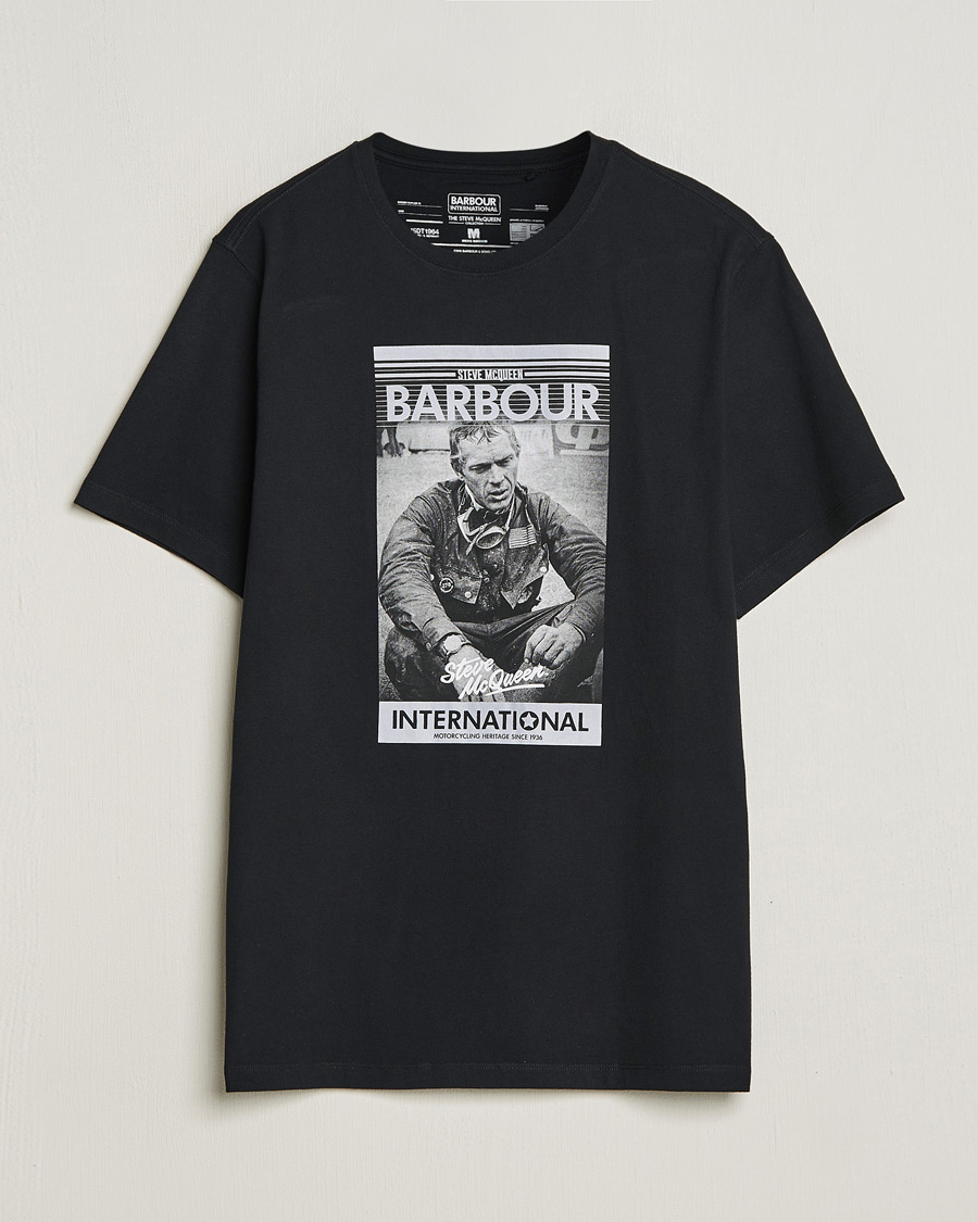 Herr | T-Shirts | Barbour International | Mount Steve McQueen T-Shirt Black