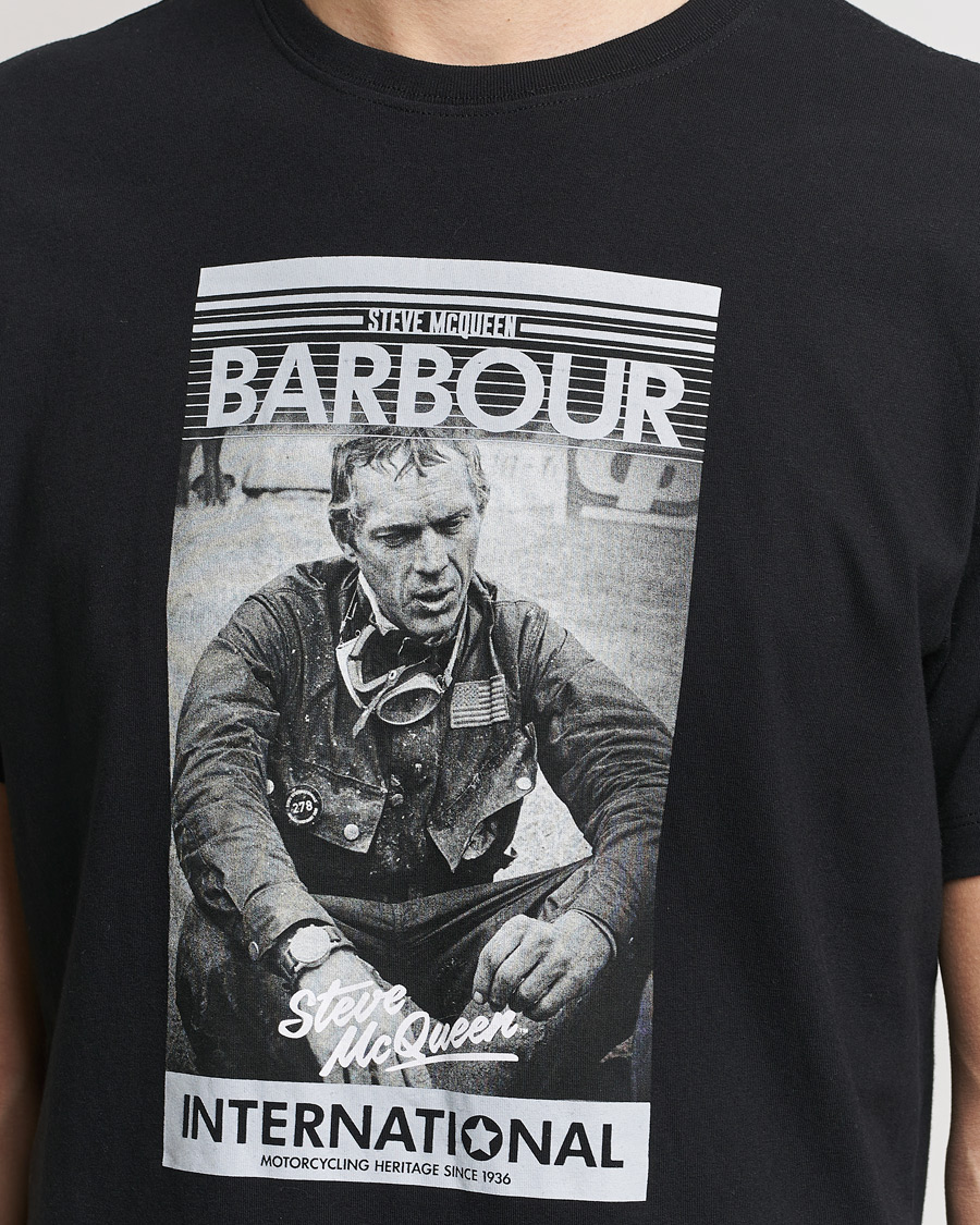 Herr | T-Shirts | Barbour International | Mount Steve McQueen T-Shirt Black