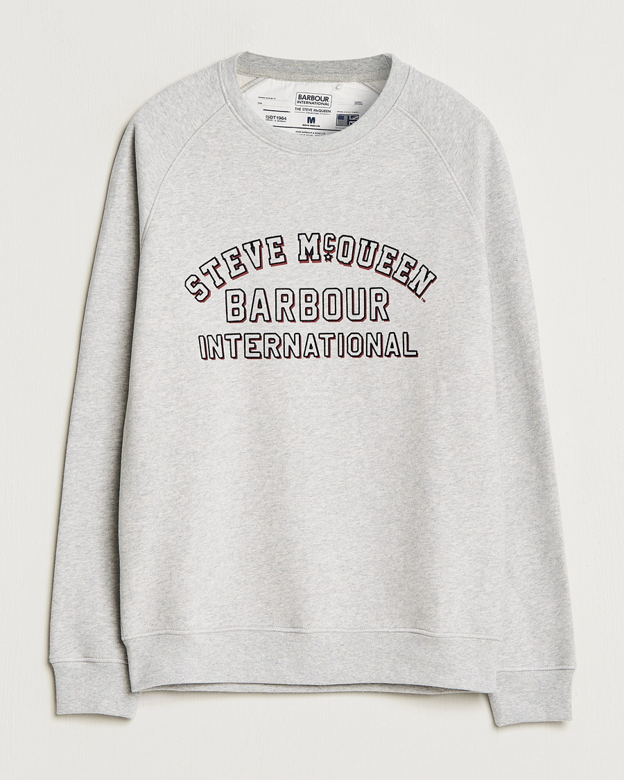 Herr | Tröjor | Barbour International | Laguna Steve McQueen Sweatshirt Grey Marl