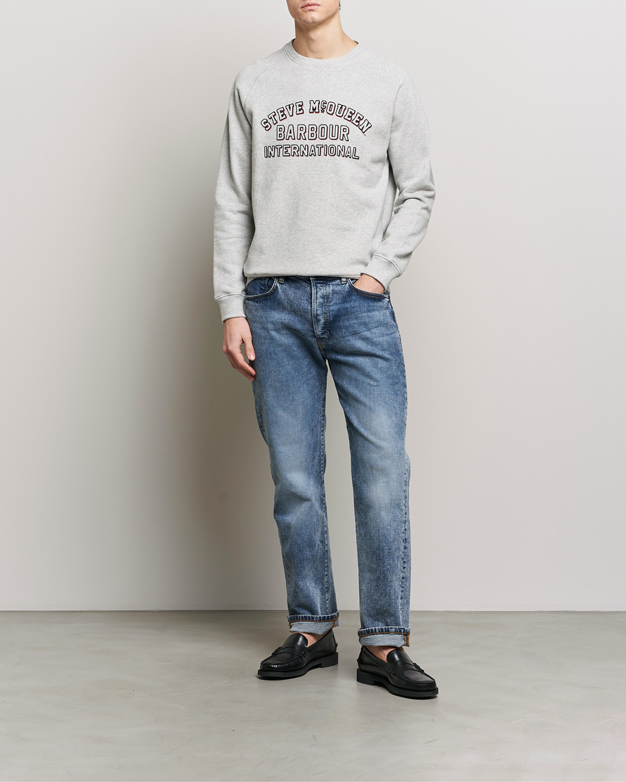 Herr | Tröjor | Barbour International | Laguna Steve McQueen Sweatshirt Grey Marl