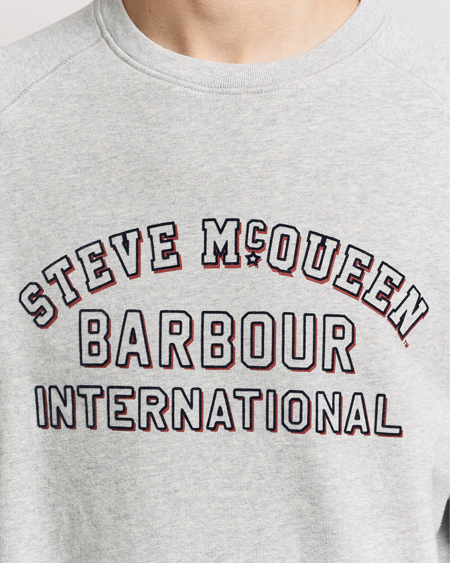 Herr | Tröjor | Barbour International | Laguna Steve McQueen Sweatshirt Grey Marl