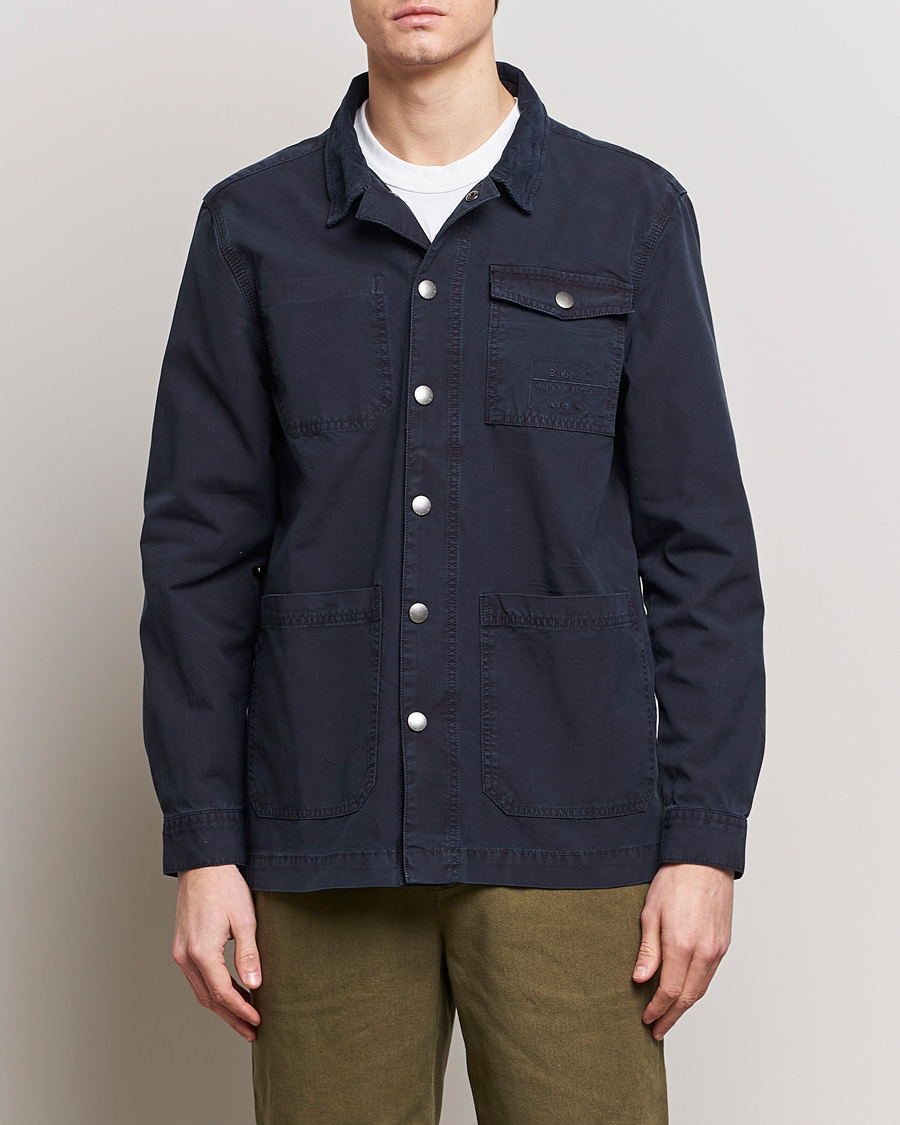 Herr | Overshirts | Barbour Lifestyle | Grindle Cotton Overshirt Navy