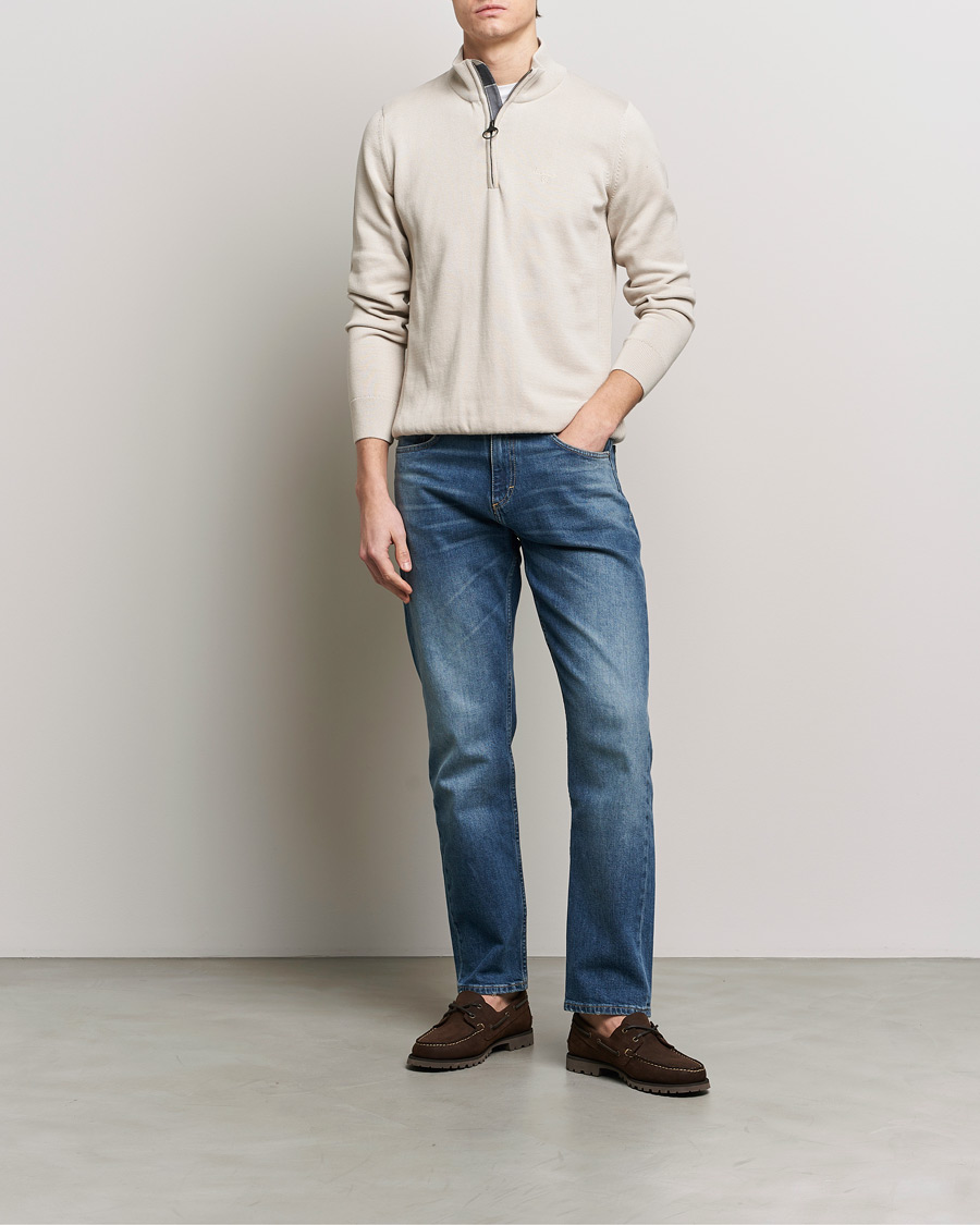 Herr | Tröjor | Barbour Lifestyle | Cotton Half Zip Mist