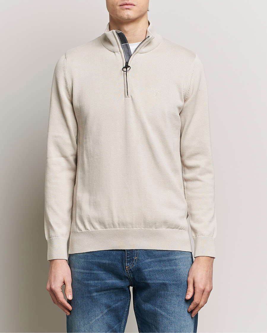 Herr | Tröjor | Barbour Lifestyle | Cotton Half Zip Mist