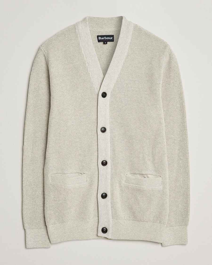 Herr | Tröjor | Barbour Lifestyle | Howick Knitted Cotton Cardigan Whisper White