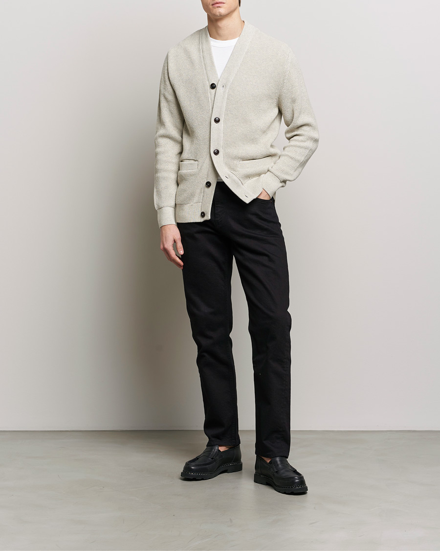 Herr | Tröjor | Barbour Lifestyle | Howick Knitted Cotton Cardigan Whisper White