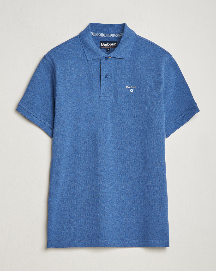 Herr | Pikéer | Barbour Lifestyle | Tartan Pique Polo Dark Chambray Marl