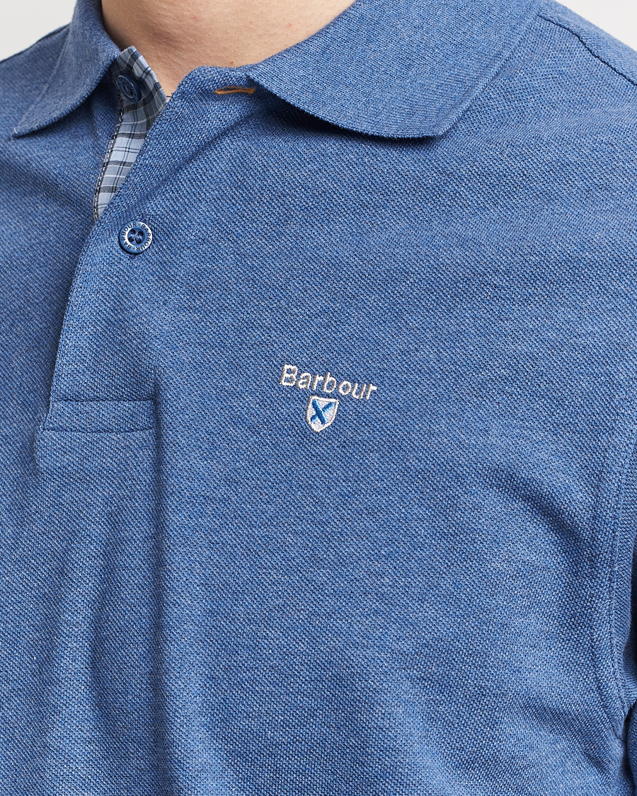 Herr | Pikéer | Barbour Lifestyle | Tartan Pique Polo Dark Chambray Marl