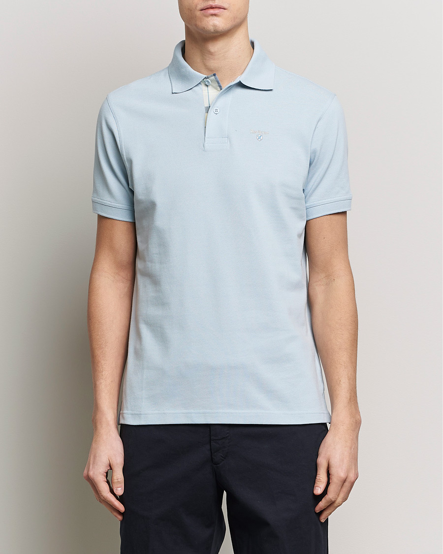 Herr | Pikéer | Barbour Lifestyle | Tartan Pique Polo Niagra Mist