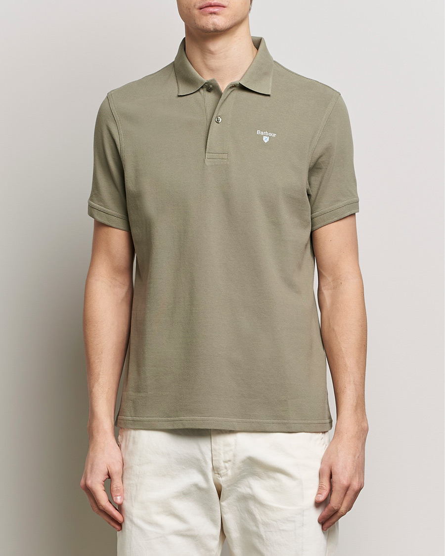 Herr | Kortärmade pikéer | Barbour Lifestyle | Sports Polo Dusty Green