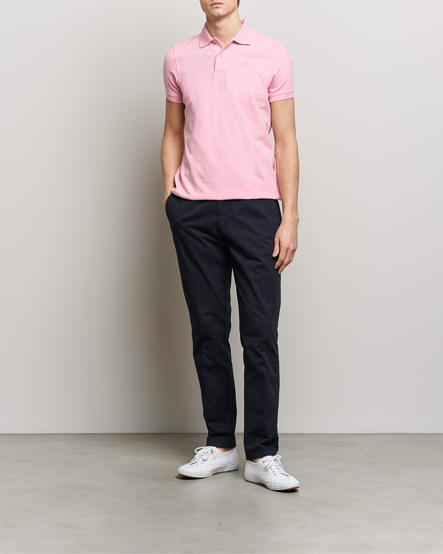 Herr | Pikéer | Barbour Lifestyle | Sports Polo Pink