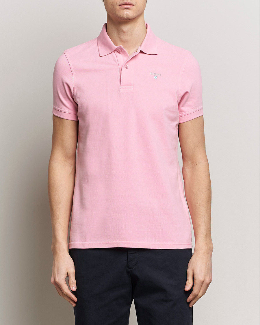 Herr | Kortärmade pikéer | Barbour Lifestyle | Sports Polo Pink