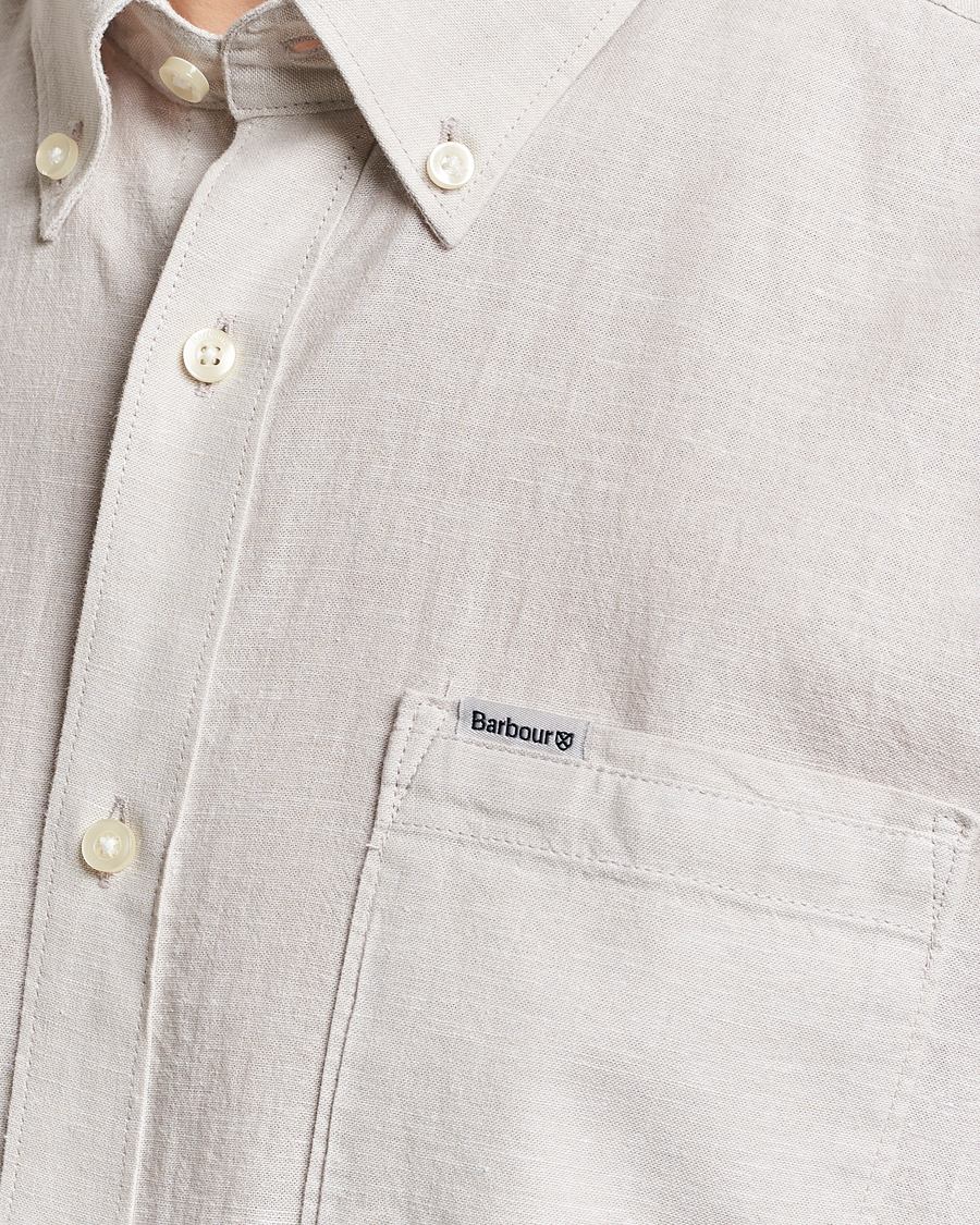 Herr | Skjortor | Barbour Lifestyle | Nelson Linen/Cotton Button Down Shirt Mist