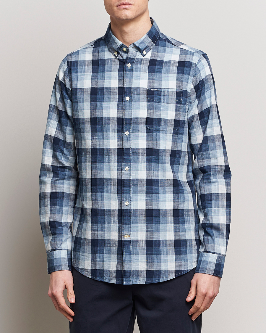 Herr | Kläder | Barbour Lifestyle | Hillroad Tailored Checked Cotton Shirt Navy