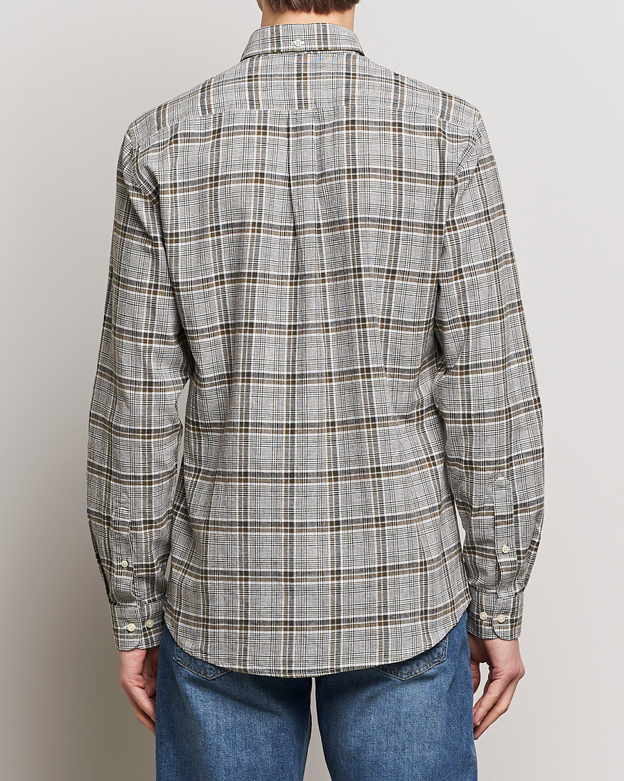 Herr | Skjortor | Barbour Lifestyle | Coaleridge Checked Linen/Cotton Shirt Olive