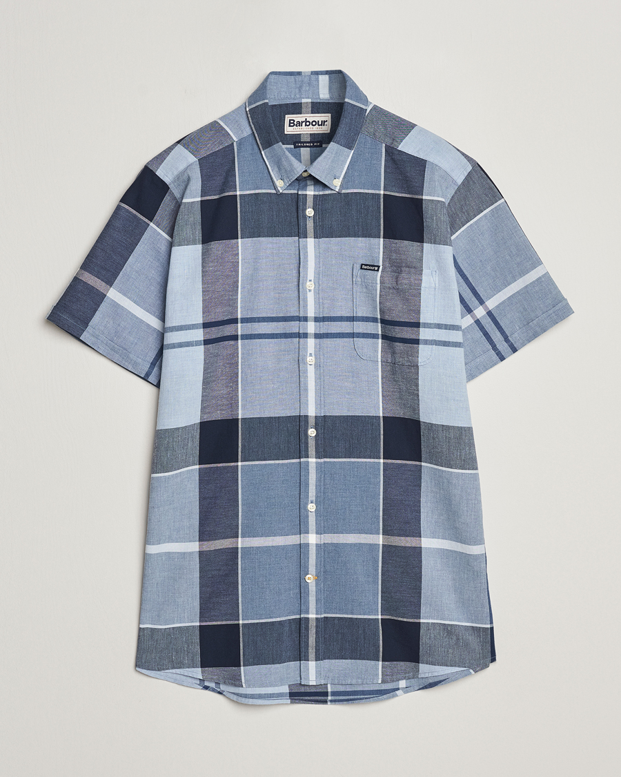 Herr | Skjortor | Barbour Lifestyle | Doughill Short Sleeve Tailored Fit Shirt Berwick Blue