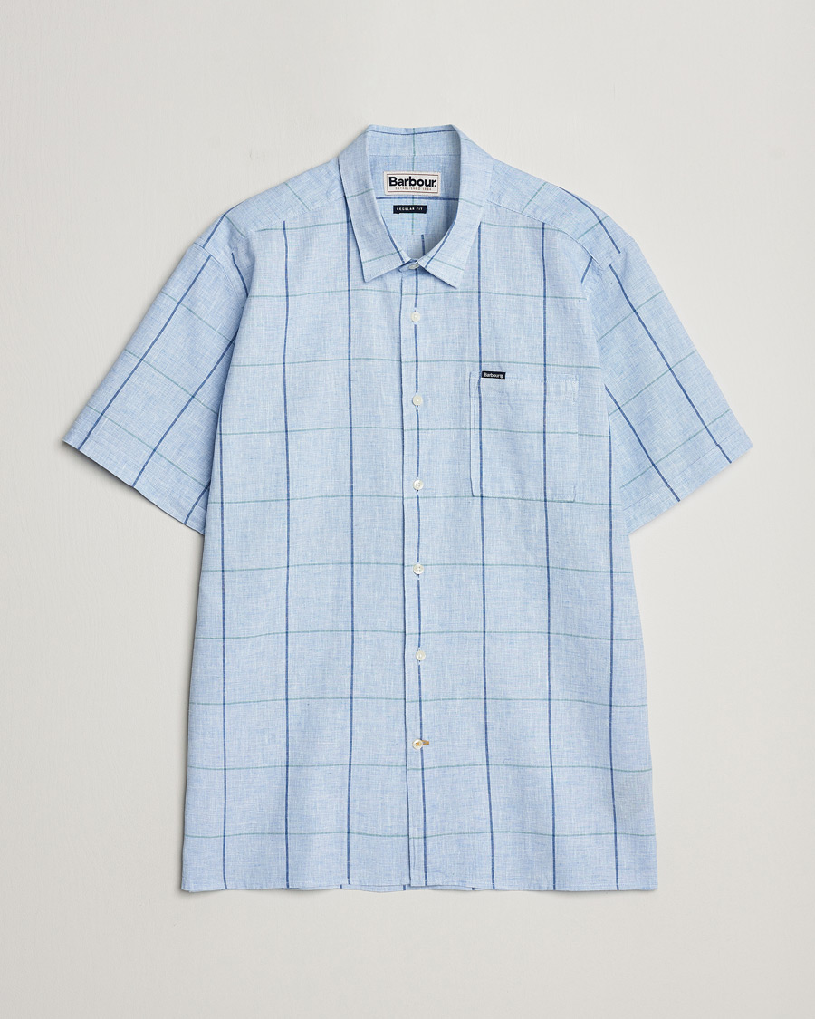 Herr | Skjortor | Barbour Lifestyle | Swaledale Short Sleeve Summer Shirt Blue