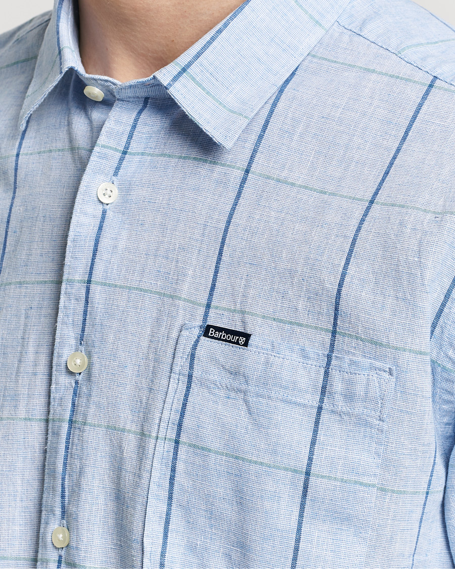 Herr | Skjortor | Barbour Lifestyle | Swaledale Short Sleeve Summer Shirt Blue