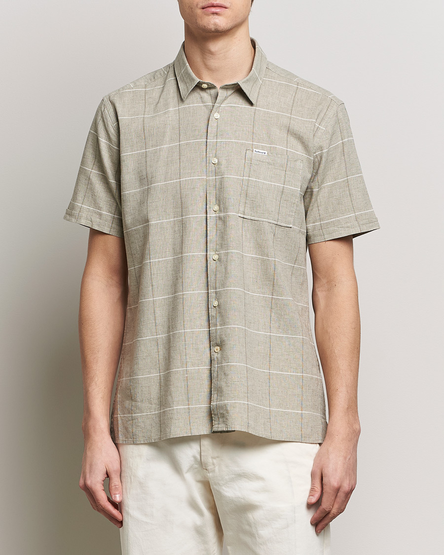 Herr | Lojalitetserbjudande | Barbour Lifestyle | Swaledale Short Sleeve Summer Shirt Olive