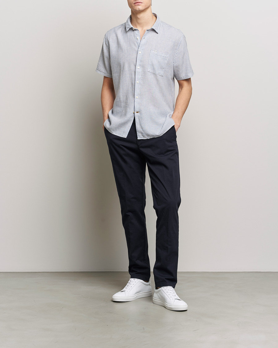 Herr | Skjortor | Barbour Lifestyle | Deerpark Short Sleeve Regular Fit Summer Shirt Navy
