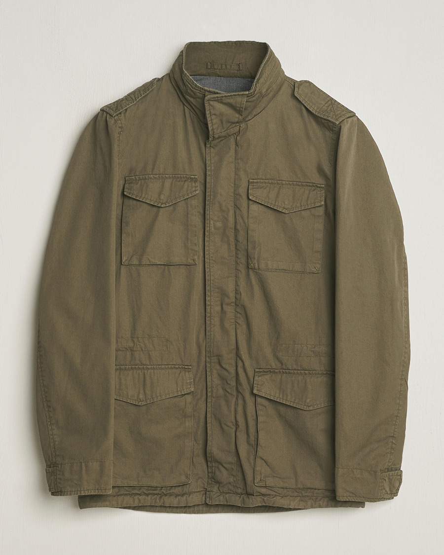 Herr | Jackor | Herno | Washed Cotton Field Jacket Military