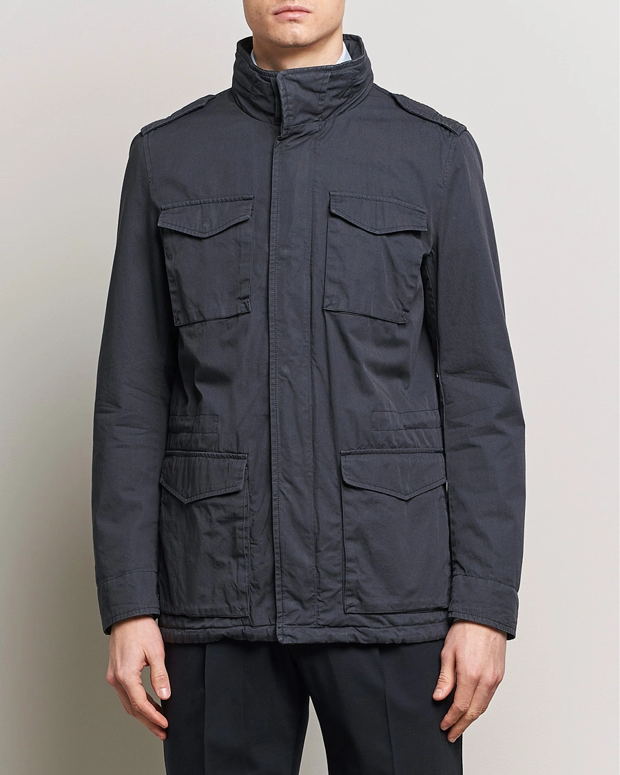 Herr |  | Herno | Cotton Field Jacket Navy