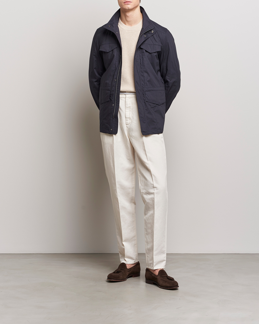 Herr | Jackor | Herno | Lightwieght Cotton Field Jacket Navy