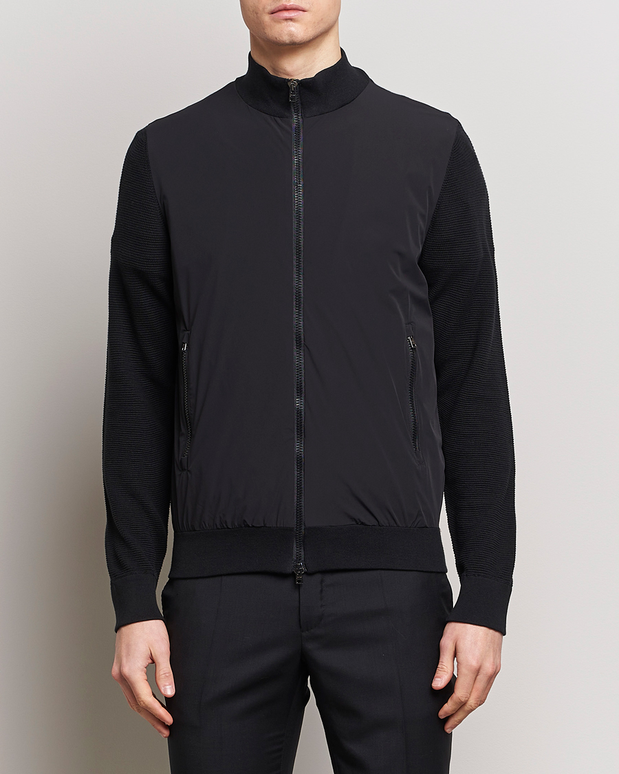 Herr | Dressade jackor | Herno | Hybrid Knit Jacket Black