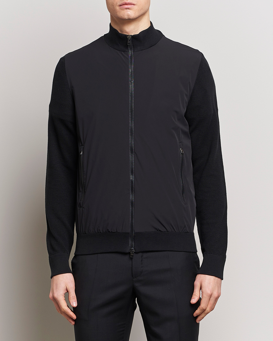 Herr | Italian Department | Herno | Hybrid Knit Jacket Black