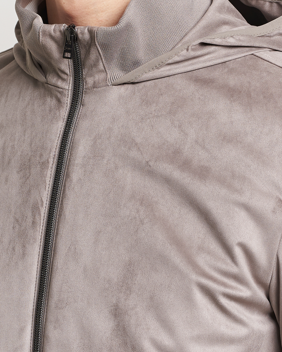 Herr | Jackor | Herno | Faux Suede Bomber Jacket Grey