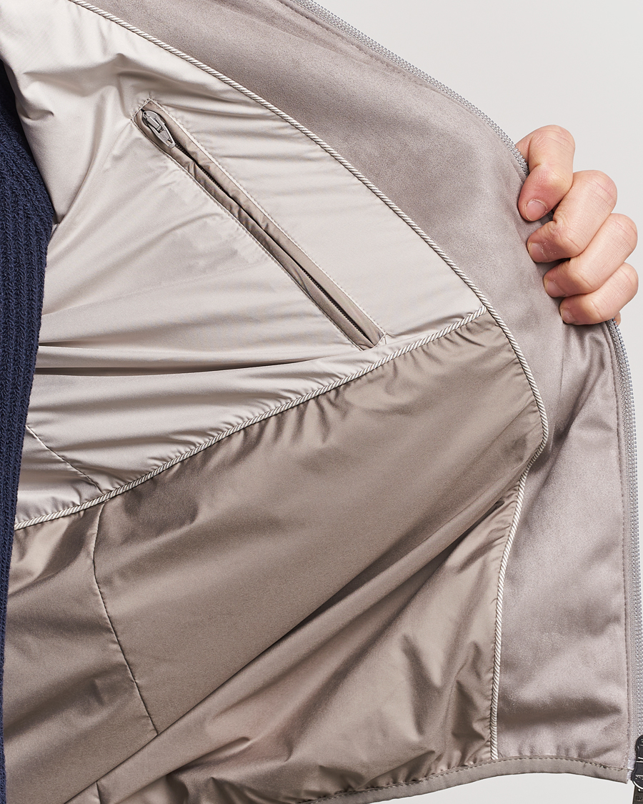 Herr | Jackor | Herno | Faux Suede Bomber Jacket Grey