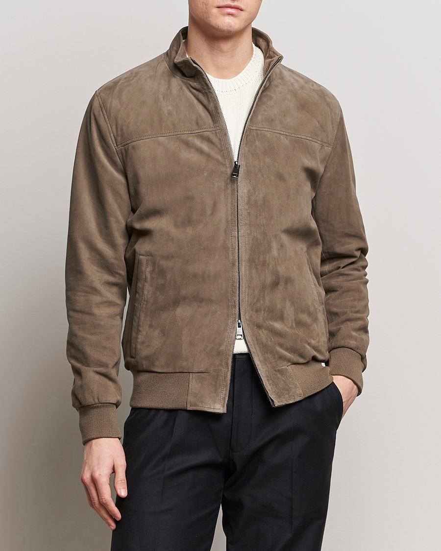 Herr | Jackor | Herno | Suede Jacket Brown