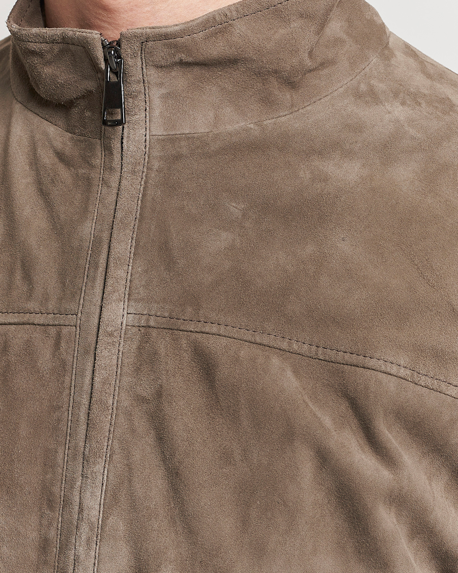 Herr | Jackor | Herno | Suede Jacket Brown