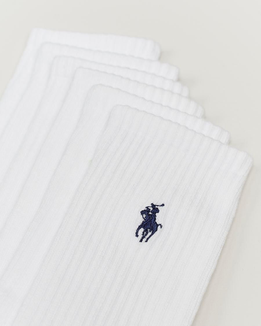 Herr | Vanliga strumpor | Polo Ralph Lauren | 6-Pack Sport Crew Sock White